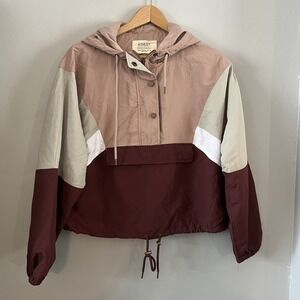 Ashley By 26 International Women's Half Zip Colorblock Windbreaker Medium Pink